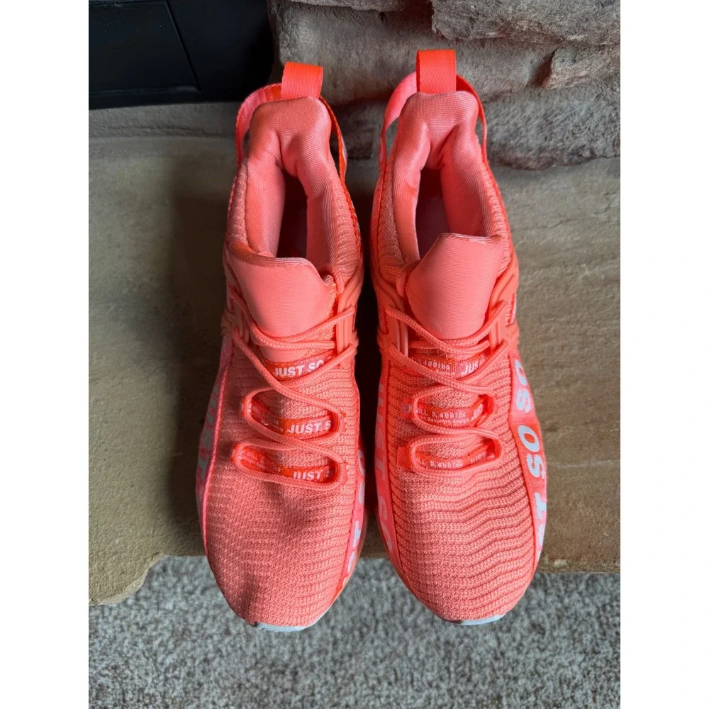 Just So So Womens Running Shoes Neon Orange Coral Blade Sneakers Size 40 Bright
